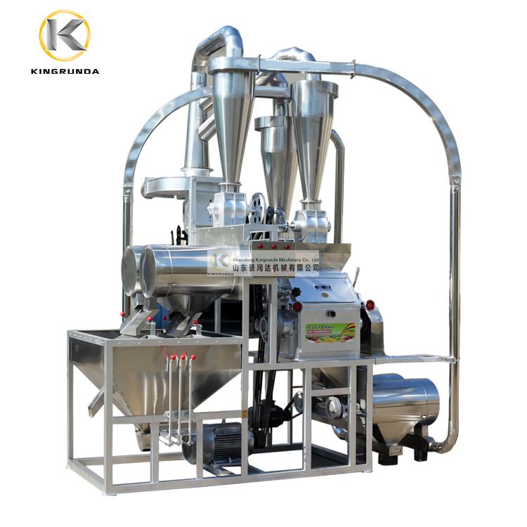Fraiseuse automatique de meulage de maïs de moulin à farine de maïs de qualité supérieure 6FT-50C pour l'afrique